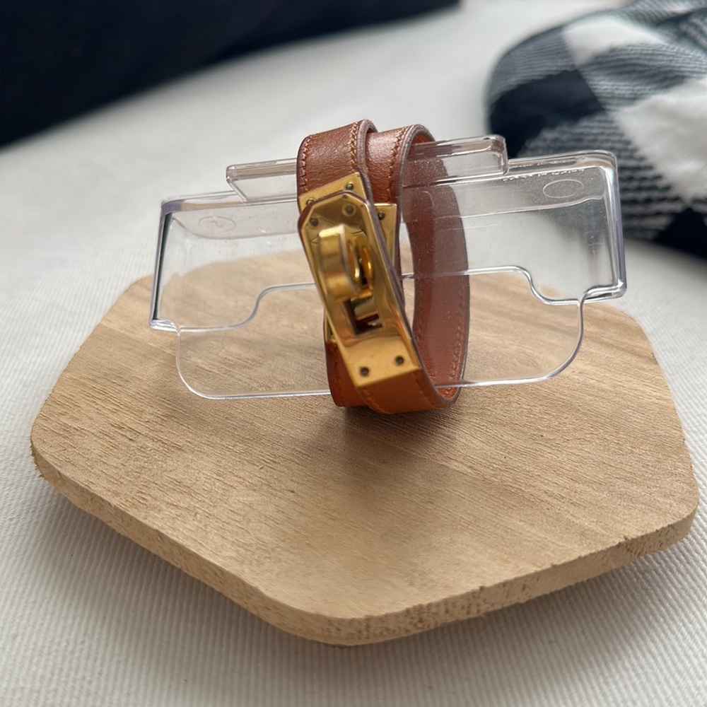 Hermes Gold and Orange Bracelet